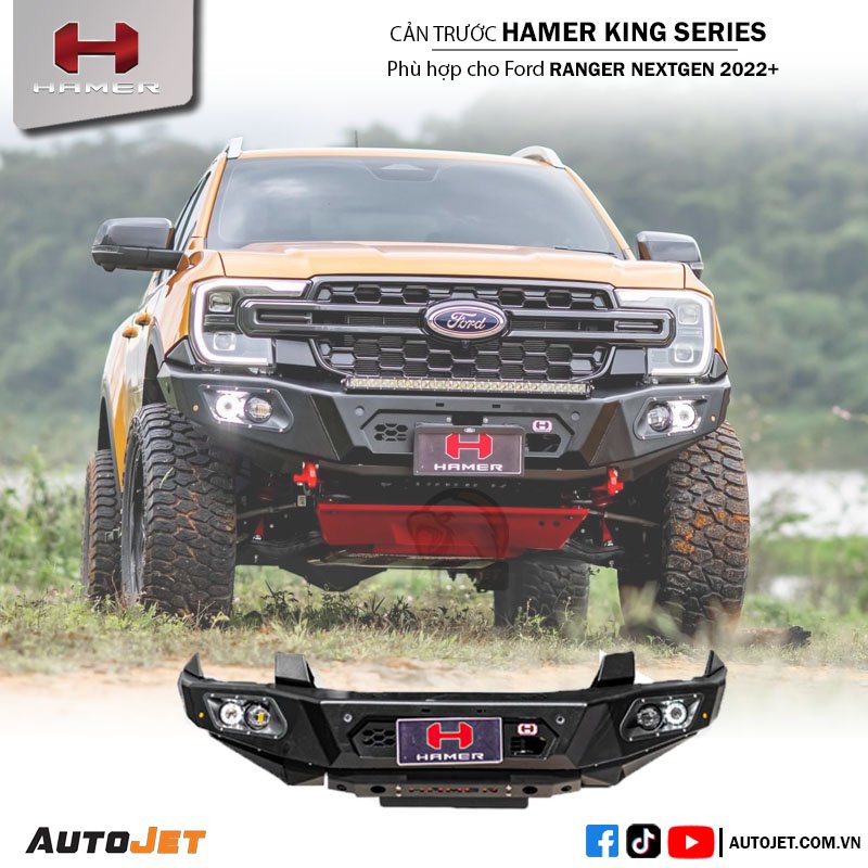 CẢN TRƯỚC FORD RANGER HAMER 2023-4 CẢN TRƯỚC FORD RANGER - HAMER KING SERIES AM106 (2022+)