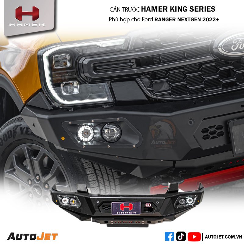 CẢN TRƯỚC FORD RANGER HAMER 2023-6 CẢN TRƯỚC FORD RANGER - HAMER KING SERIES AM106 (2022+)